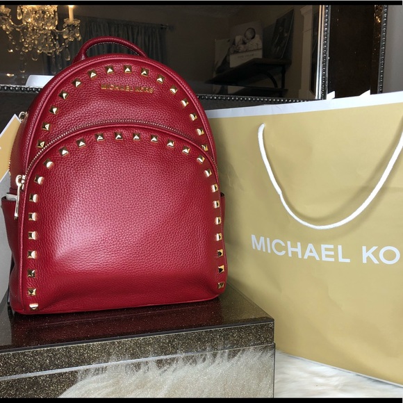 Michael Kors Abbey MD frame out studded backpack - Picture 2 of 8